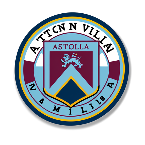 Upplev Aston Villas Storslagenhet med Denna Klassiska Klistermärke Design!