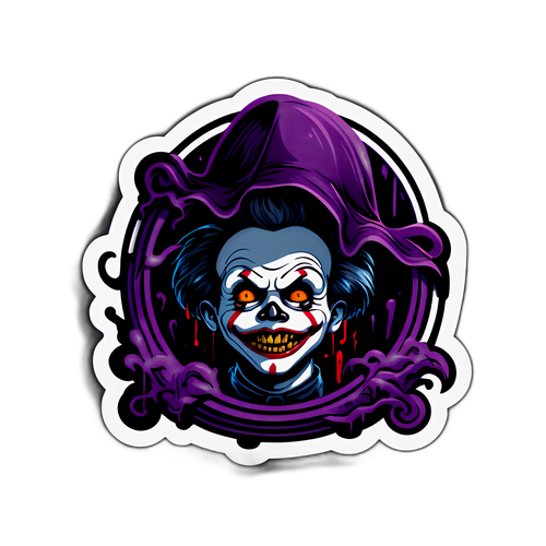 Korkunç Palyaço Sticker Tasarımı