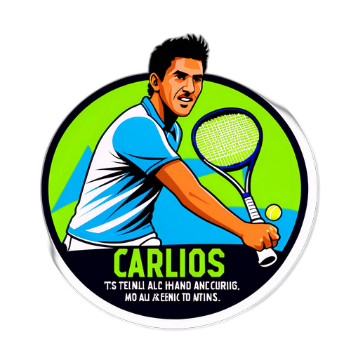 Stiker Merayakan Carlos Alcaraz