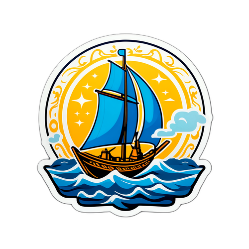 三国演義の船の競技における勝利のシンボルのステッカー