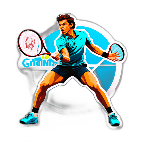 테니스 선수 류의 포즈 스티커
