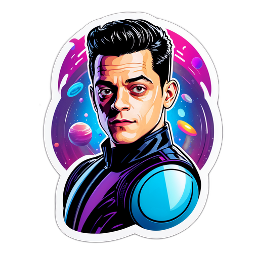 Rami Malek karaktere dinamikus jelenetben