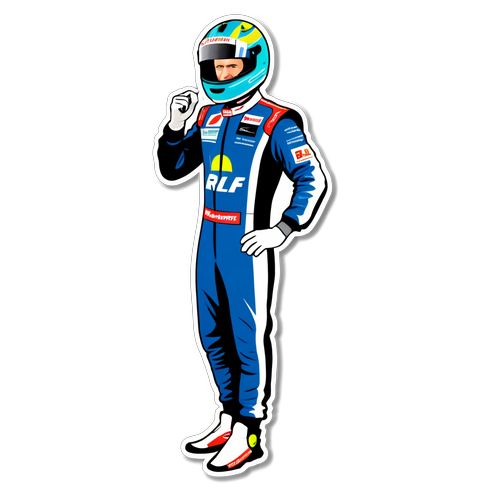 Racing Fever: Ralf Schumacher's Ultimate Sticker Captures the Thrill of Speed!