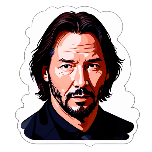 Stilizált portré Keanu Reeves-ről