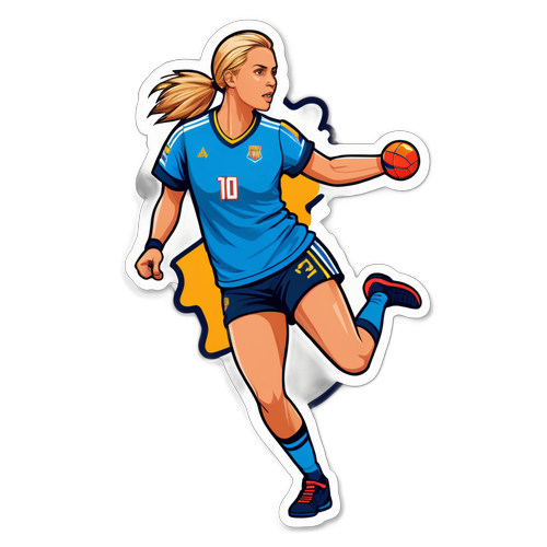 Handboldspiller i aktion