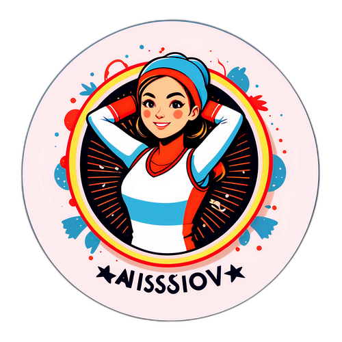 Vintage-stil klistremerke for 'anisimova'