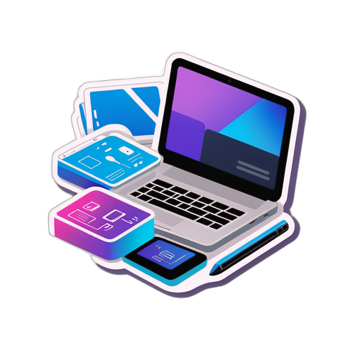 Sticker về thiết bị công nghệ mới