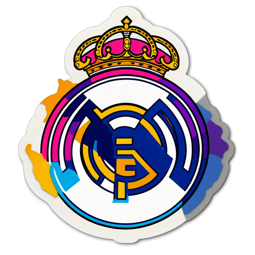 Fargerik Eufori: Real Madrids Crest i Et Trendy Klistremerke!