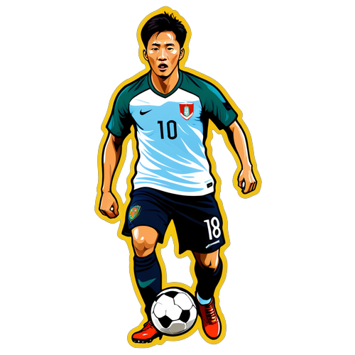 Stiker Profesional Shin Tae-yong dengan Desain Lapangan Sepak Bola