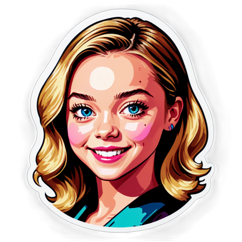 Sumabog na Charm ng Hollywood: Sticker ni Sydney Sweeney na Puno ng Kulay at Hollywood Vibes!