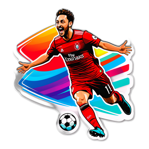 Adesivo di Hakan Calhanoglu in festa