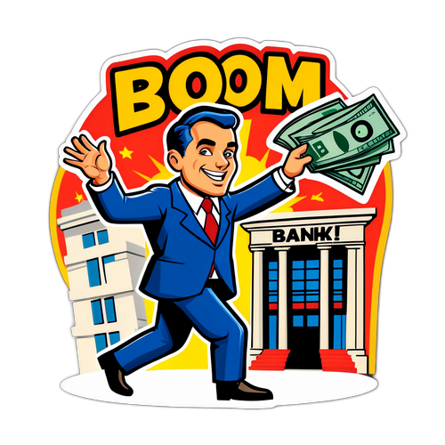 Dansende Bankier met Geld