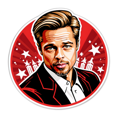 Stylisert bilde av Brad Pitt i Hollywood