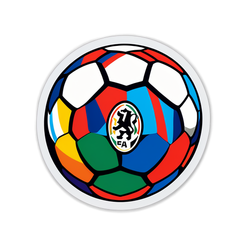 Vibrant fotbollssticker med Serie A-element