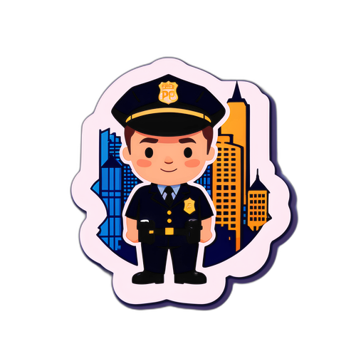 Polis Şefi Temalı Sticker