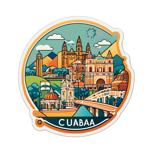 Mapa estilizado da cidade de Cuiabá