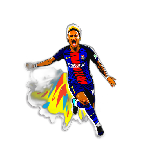 Autocolante de Neymar Celebrando um Gol
