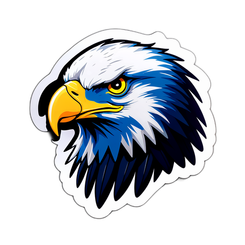 Стикер с орлом, символизирующим силу и независимость