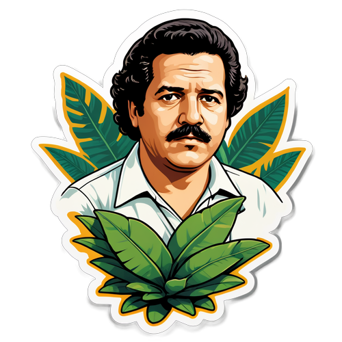 Adesivo in stile vintage di Pablo Escobar