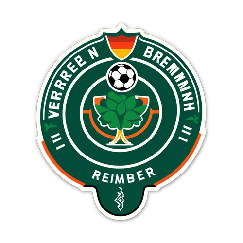 Adesivo do Werder Bremen com ícones do futebol alemão