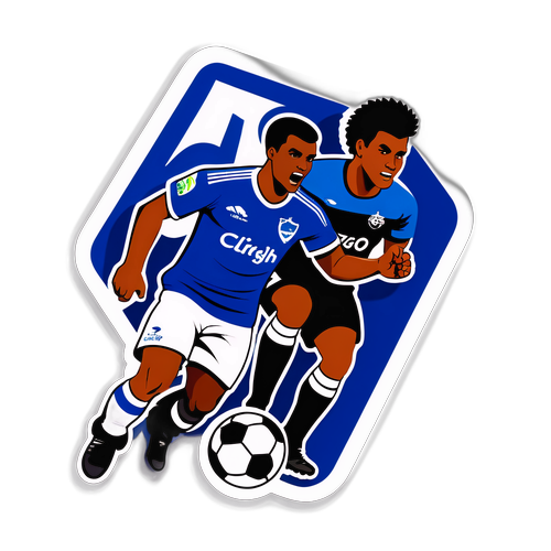 Sticker que representa el espíritu de competencia entre Cruzeiro y Botafogo