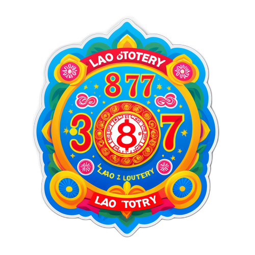 สติกเกอร์ที่มีชีวิตชีวาเกี่ยวกับหวยประจำวัน “หวยลาว 23/7/68”