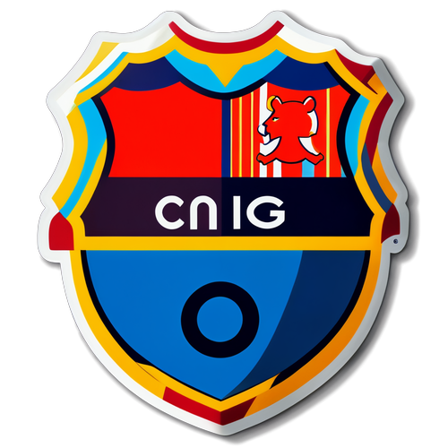Emblematisk design av Barcelona og Arsenal