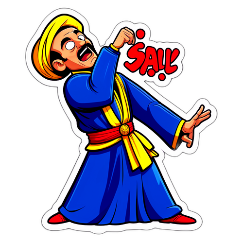 Humoristisk klistremerke fra 'Skal vi danse'