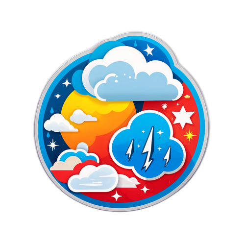 날씨 예보 스티커 디자인