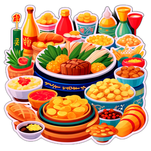 热闹的新年商品市场