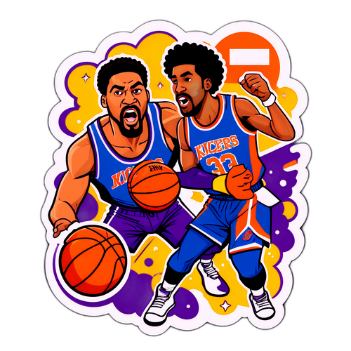 Sticker ng Labanan ng Knicks at Lakers