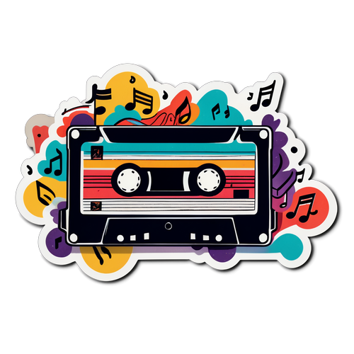 Vintage Vibes Cassette Tape Sticker