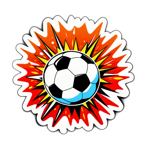Stiker Bergaya Komik 'Goal!'