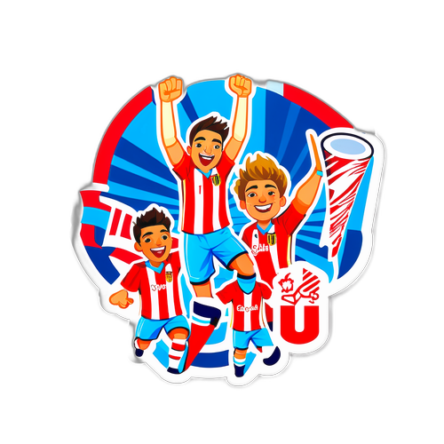 축구 경기 응원 캐릭터 스티커 디자인