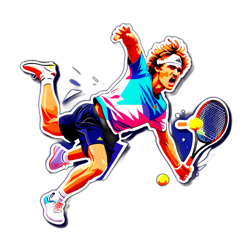 알렉산더 즈베레프의 서비스 모션 스티커