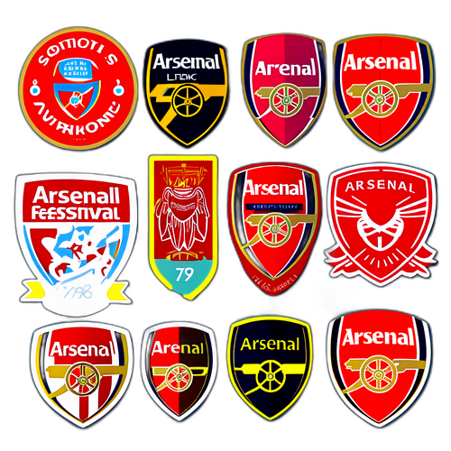 สติ๊กเกอร์สนับสนุนอาร์เซนอลในงานเทศกาลกีฬา