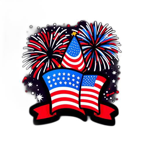 美國獨立日貼紙設計