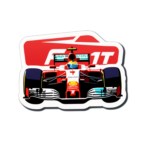 Autocolant cu designul interfeței F1 TV