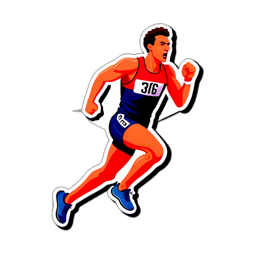 선수의 결승선 도달 순간