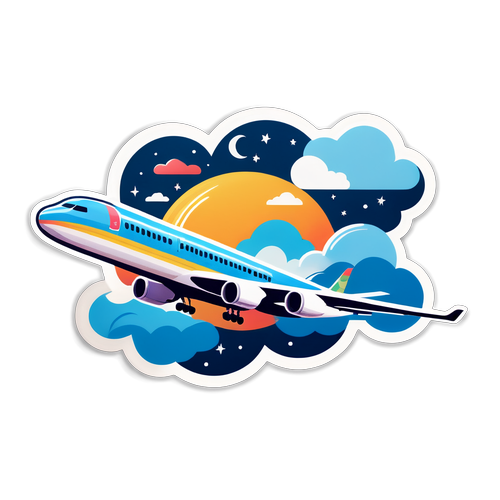Un aereo che vola nel cielo blu