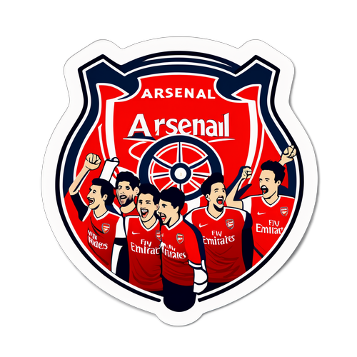 興奮的阿森納球迷在體育場的場景