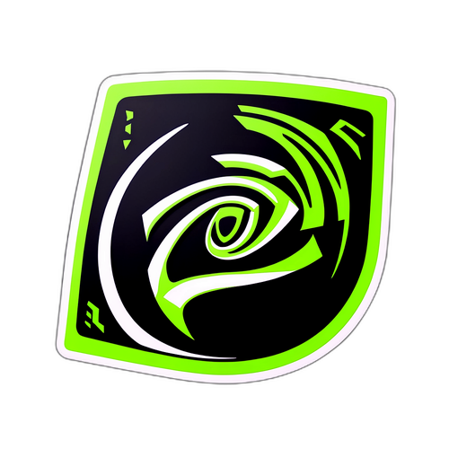 Futuristisk sticker av NVIDIA-logoen