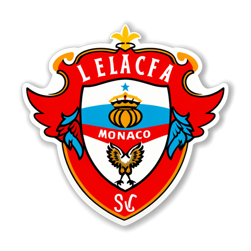 Autocollant des mascottes des équipes de Benfica et de Monaco