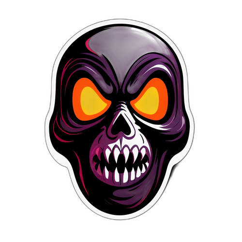 Gruselige Maske Sticker für Scream 7