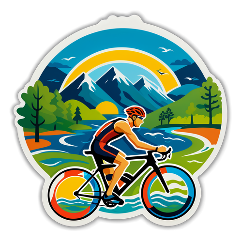 Ontdek de Kracht van de Triathlon: Een Inspirerende Sticker die Jouw Passie voor Sport Vang}> 