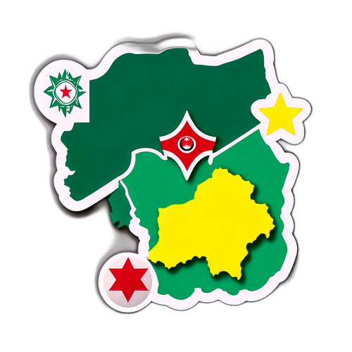 Карта Камеруна и Марокко с игровыми элементами