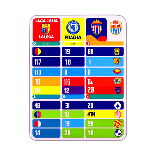 Стикер с таблицей Ла Лиги