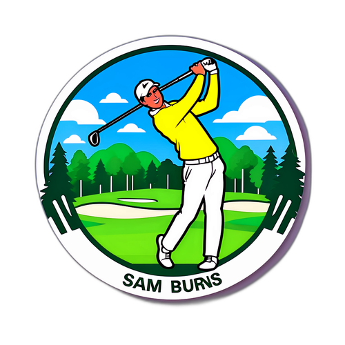 Sam Burns på golfbanan