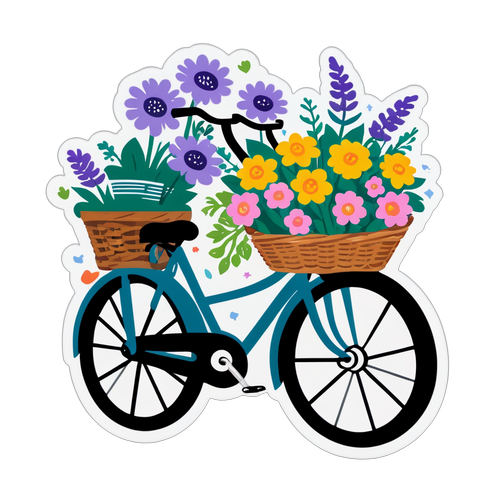 Unlock Your Nostalgia: The Vintage Bicycle That Takes You to a Flower-Filled Paradise!