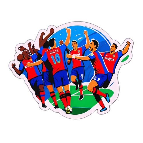 A La Liga témájú matricák - Célöröm ünneplés